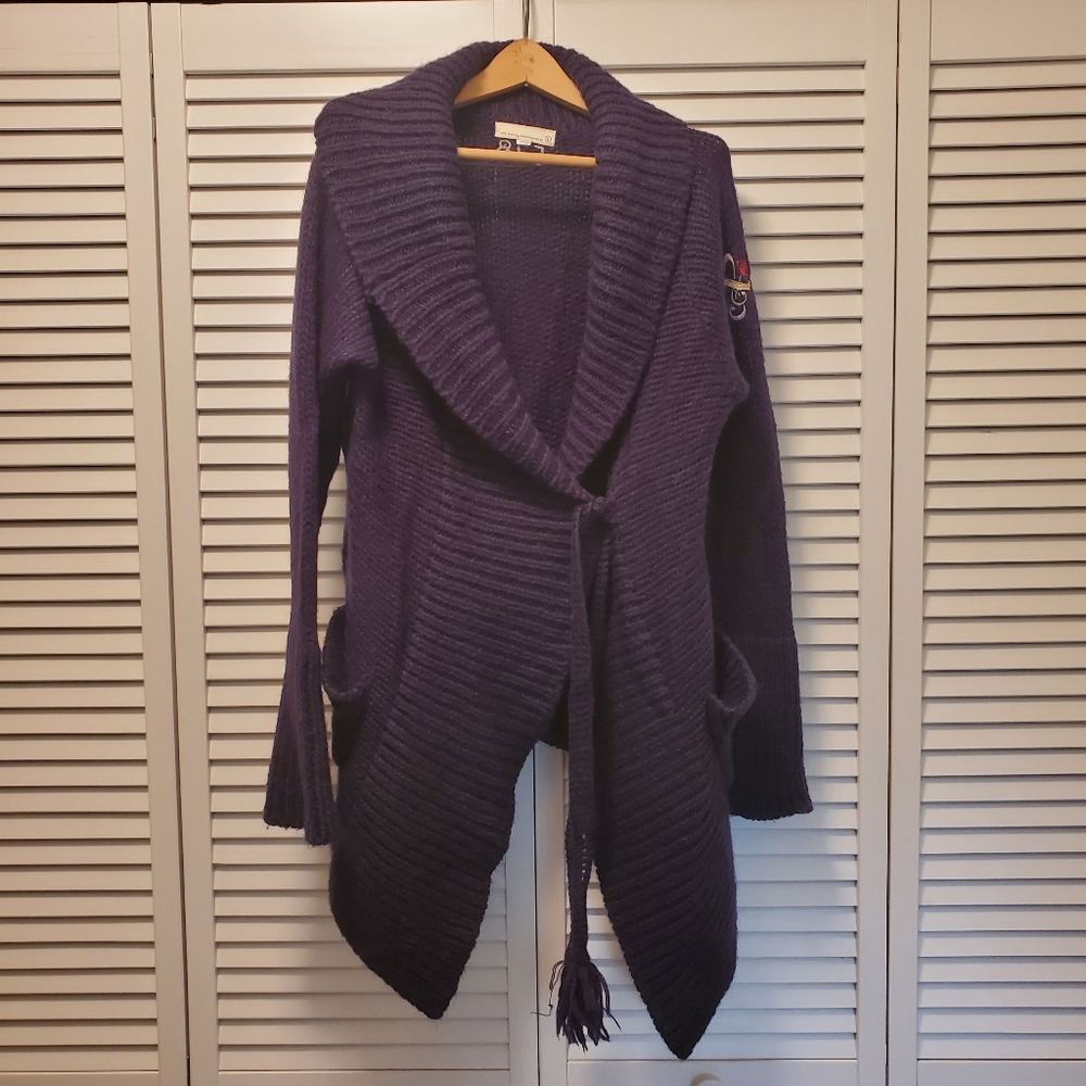 ODD MOLLY, Wrap Cardigan, 528, Navy, Size 1, Small